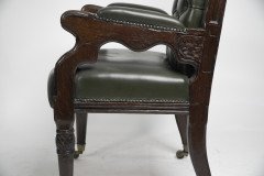 George Edmund Street. A Gothic Revival oak armchair designed for the Judges for The Royal Courts of Justice - Thumbnail 7