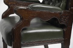 George Edmund Street. A Gothic Revival oak armchair designed for the Judges for The Royal Courts of Justice - Thumbnail 8