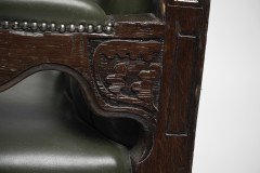 George Edmund Street. A Gothic Revival oak armchair designed for the Judges for The Royal Courts of Justice - Thumbnail 9