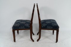 A Set of Four Aesthetic Movement Oak Dining Chairs with Carved Decoration - Thumbnail 5
