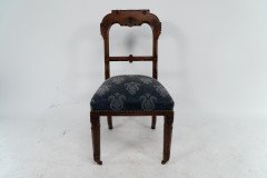 A Set of Four Aesthetic Movement Oak Dining Chairs with Carved Decoration - Thumbnail 6