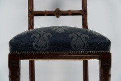 A Set of Four Aesthetic Movement Oak Dining Chairs with Carved Decoration - Thumbnail 8