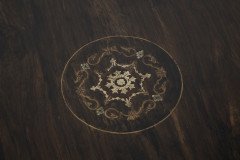 Aesthetic Movement Rosewood Two-Tier Side Table Inlaid with Floral Decoration - Thumbnail 7