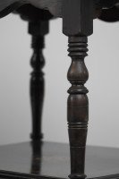 Aesthetic Movement Rosewood Two-Tier Side Table Inlaid with Floral Decoration - Thumbnail 9