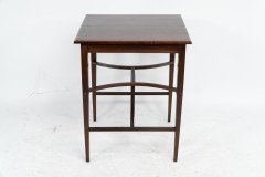 Aesthetic Movement Side Table with Sunflower & Curved & Straight Side Stretchers - Thumbnail 3