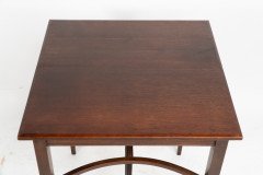 Aesthetic Movement Side Table with Sunflower & Curved & Straight Side Stretchers - Thumbnail 10