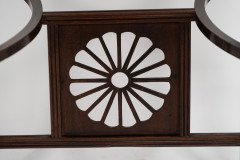 Aesthetic Movement Side Table with Sunflower & Curved & Straight Side Stretchers - Thumbnail 13