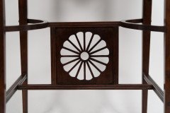 Aesthetic Movement Side Table with Sunflower & Curved & Straight Side Stretchers - Thumbnail 14