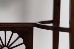 Aesthetic Movement Side Table with Sunflower & Curved & Straight Side Stretchers - Thumbnail 16
