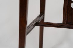 Aesthetic Movement Side Table with Sunflower & Curved & Straight Side Stretchers - Thumbnail 17