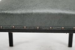 An Anglo-Japanese Ebonised Side or Nursing Chair with Green Hide Upholstery - Thumbnail 14