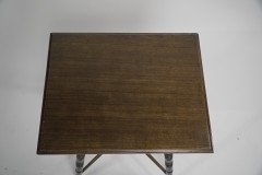 Aesthetic Movement Side Table with Scroll Supports Stood on Ring Turned Legs - Thumbnail 5