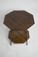 Collinson & Lock, attributed. An Aesthetic Movement Octogonal Two-tier Table on Splayed Ring Turn Legs - Thumbnail 5