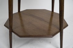 Collinson & Lock, attributed. An Aesthetic Movement Octogonal Two-tier Table on Splayed Ring Turn Legs - Thumbnail 9