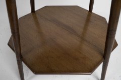 Collinson & Lock, attributed. An Aesthetic Movement Octogonal Two-tier Table on Splayed Ring Turn Legs - Thumbnail 10