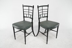James Plucknett Attributed, probably for Collier & Plucknett. A Pair of Anglo-Japanese Ebonised Side Chairs - Thumbnail 3