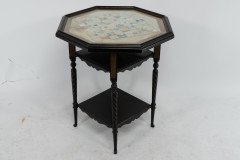 E. W. Godwin Attributed, for Collinson & Lock. Ebonised & Parcel Gilt Side Table Chess Table - Thumbnail 3