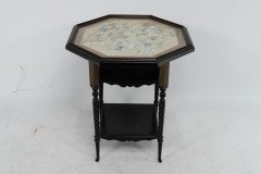 E. W. Godwin Attributed, for Collinson & Lock. Ebonised & Parcel Gilt Side Table Chess Table - Thumbnail 4