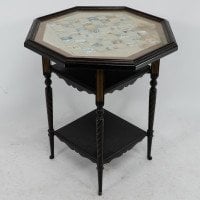 E. W. Godwin, attributed. For Collinson & Lock. An Ebonised & Parcel Gilt Side Table Chess Table - Thumbnail 6