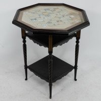 E. W. Godwin Attributed, for Collinson & Lock. Ebonised & Parcel Gilt Side Table Chess Table - Thumbnail 6