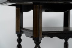 E. W. Godwin Attributed, for Collinson & Lock. Ebonised & Parcel Gilt Side Table Chess Table - Thumbnail 10
