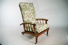 Jas Shoolbred Morris & Co., Style a Pair of Aesthetic Movement Reclining Armchairs - Thumbnail 2