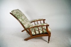 Jas Shoolbred Morris & Co., Style a Pair of Aesthetic Movement Reclining Armchairs - Thumbnail 4