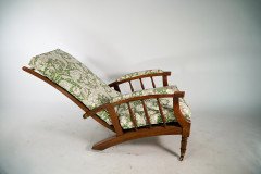 Jas Shoolbred Morris & Co., Style a Pair of Aesthetic Movement Reclining Armchairs - Thumbnail 5