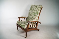 Jas Shoolbred Morris & Co., Style a Pair of Aesthetic Movement Reclining Armchairs - Thumbnail 7