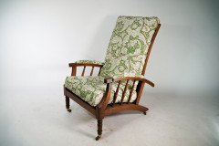 Jas Shoolbred Morris & Co., Style a Pair of Aesthetic Movement Reclining Armchairs - Thumbnail 9