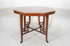 Lambs of Manchester. An Anglo-Japanese Mahogany Octagonal Centre Table In the style of E. W. Godwin - Thumbnail 2