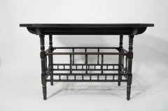 Gillows, attributed. An Aesthetic Movement Oblong Ebonized Walnut Centre Table with Guilded Highlights - Thumbnail 2