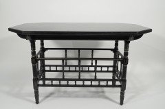 Gillows, attributed. An Aesthetic Movement Oblong Ebonized Walnut Centre Table with Guilded Highlights - Thumbnail 5