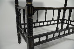 Gillows, attributed. An Aesthetic Movement Oblong Ebonized Walnut Centre Table with Guilded Highlights - Thumbnail 7