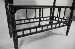 Gillows, attributed. An Aesthetic Movement Oblong Ebonized Walnut Centre Table with Guilded Highlights - Thumbnail 8