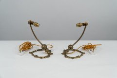 W. A. S. Benson. A Pair of Arts & Crafts Brass Adjustable Mistletoe Table Lamps - Thumbnail 2