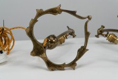 W. A. S. Benson. A Pair of Arts & Crafts Brass Adjustable Mistletoe Table Lamps - Thumbnail 18