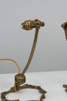 W. A. S. Benson. A Pair of Arts & Crafts Brass Adjustable Mistletoe Table Lamps - Thumbnail 6