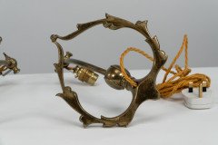 W. A. S. Benson. A Pair of Arts & Crafts Brass Adjustable Mistletoe Table Lamps - Thumbnail 19