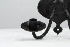 Alfred Bucknell. A Rare Pair of Arts & Crafts Museum Quality Steel Wall Sconces - Thumbnail 10