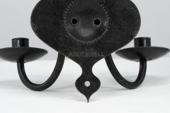 Alfred Bucknell. A Rare Pair of Arts & Crafts Museum Quality Steel Wall Sconces - Thumbnail 18