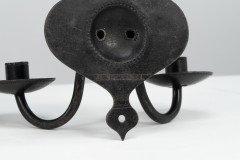 Alfred Bucknell. A Rare Pair of Arts & Crafts Museum Quality Steel Wall Sconces - Thumbnail 19