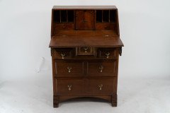 Ernest Gimson Attributed, Arts & Crafts Cotswold School Walnut Bureau Inlaid with Holly Chequered String Inlay - Thumbnail 2