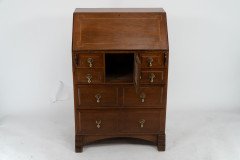 Ernest Gimson Attributed, Arts & Crafts Cotswold School Walnut Bureau Inlaid with Holly Chequered String Inlay - Thumbnail 5