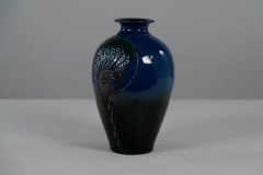 Brannam of Barnstaple. A Rare Blue Vase Decorated with a Squirrel - Thumbnail 4