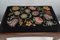 Edward Barnsley. A Cotswold School Arts & Crafts Handmade Walnut Stool Retaining the Original Tapestry Seat - Thumbnail 8