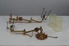 W. A. S. Benson. A Pair of Copper & Brass Wall Lights with Lily Pad Wall Back Plates - Thumbnail 10