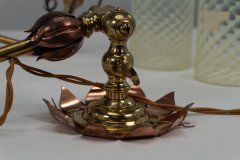 W. A. S. Benson. A Pair of Copper & Brass Wall Lights with Lily Pad Wall Back Plates - Thumbnail 15