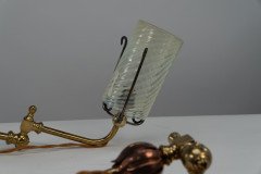 W. A. S. Benson. A Pair of Copper & Brass Wall Lights with Lily Pad Wall Back Plates - Thumbnail 14