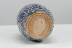 Royal Doulton Signed M. B. "Mary Butter". Arts & Crafts Flowing Floral Blue Vase - Thumbnail 10